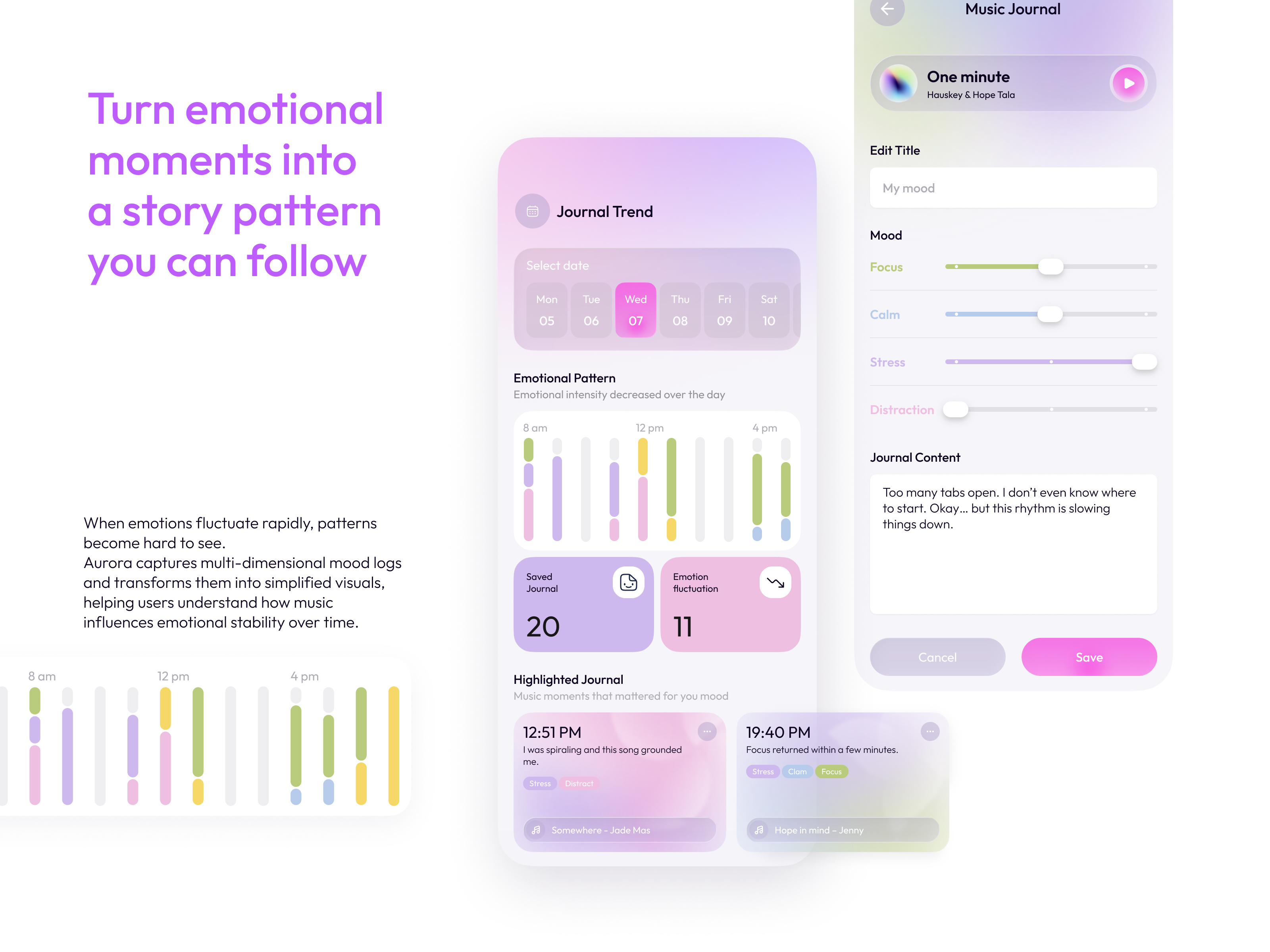 NY Digital Awards Winner - Aurora: A Music-Based Emotional Support App for ADHD Brains 