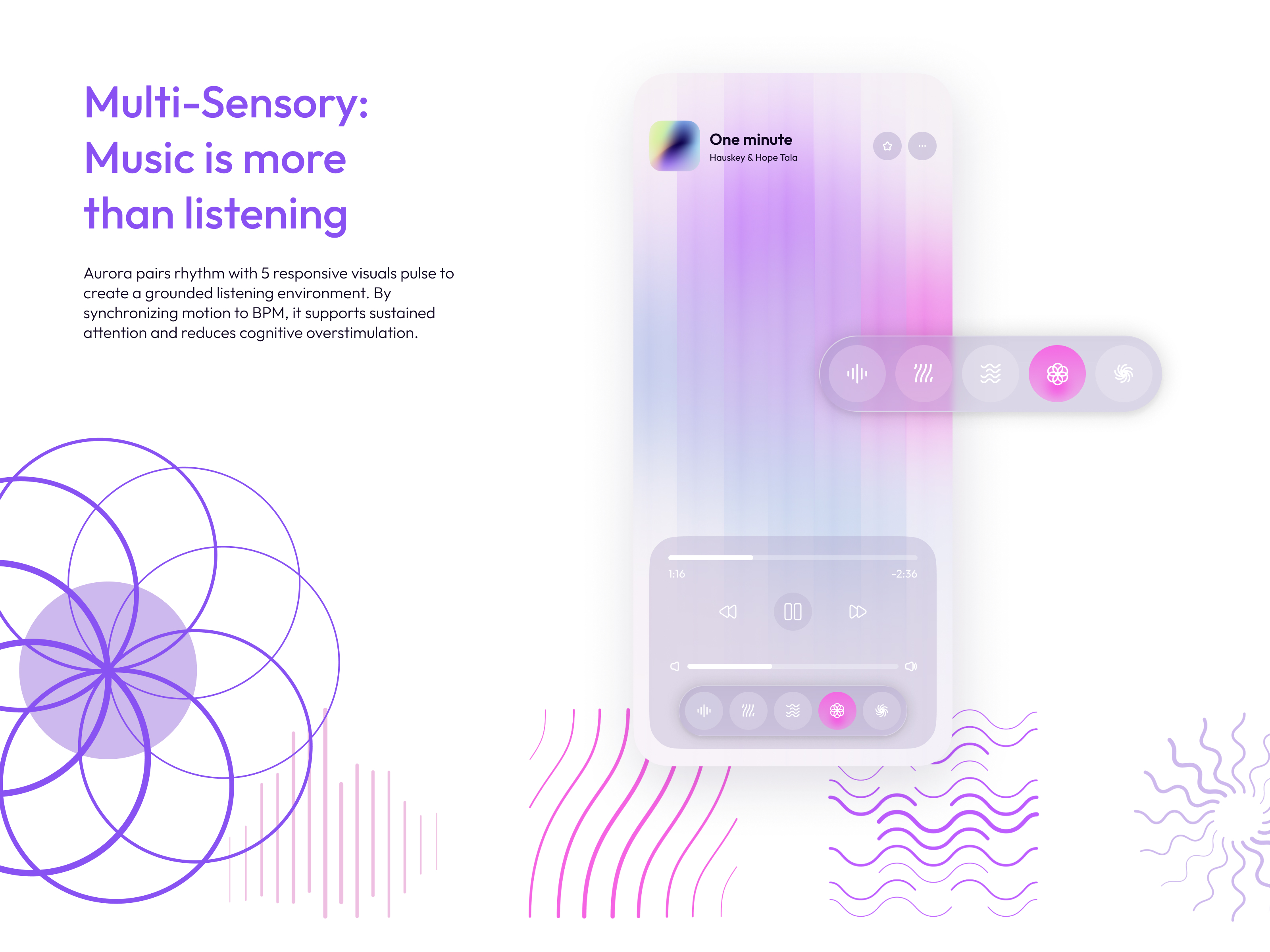 NY Digital Awards Winner - Aurora: A Music-Based Emotional Support App for ADHD Brains 